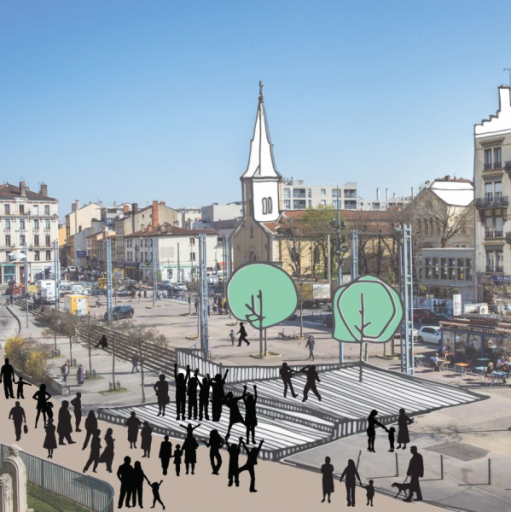 Projet d'aménagement de la place Grandclément à Villeurbanne