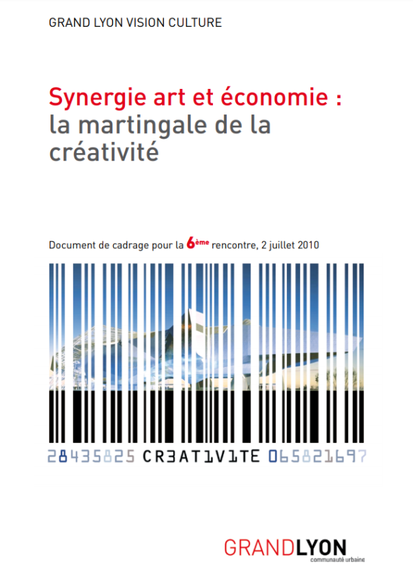 Couverture de l'étude "Synergie art et économie : la martingale de la créativité"