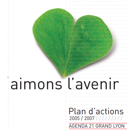 Couverture de la deuxième partie du plan d'action 2005/2007 : "aimons l'avenir"