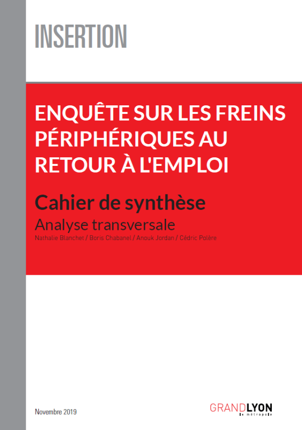 Couverture du cahier de synthèses sur les freins à l'emploi