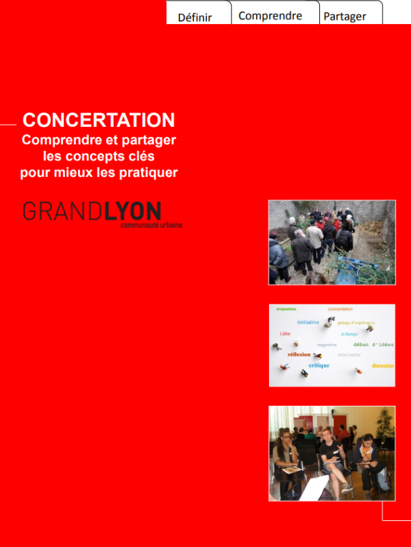 Couverture de l'étude "Concertation : comprendre et partager les concepts clés pour mieux pratiquer"
