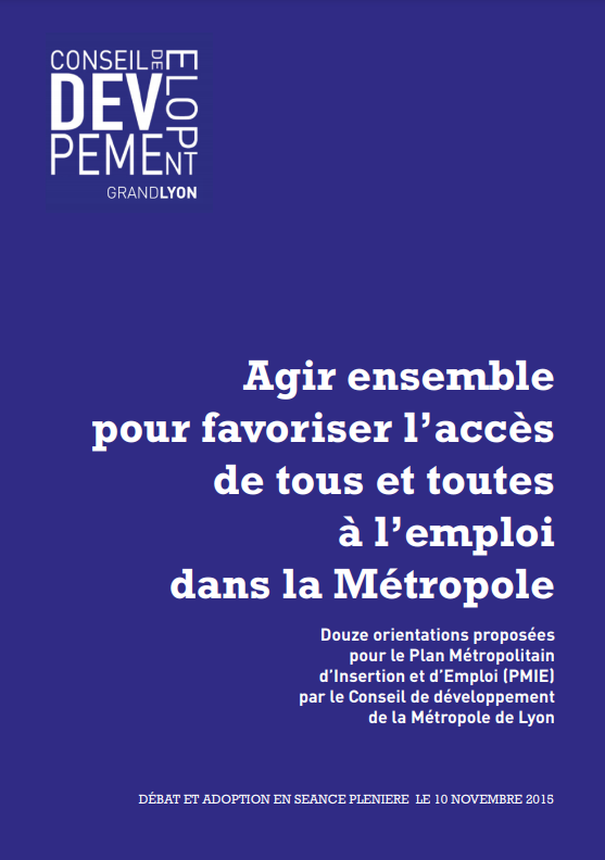 Couverture de l'étude "Agir ensemble pour favoriser l'accès de tous et toutes à l'emploi dans la Métropole"