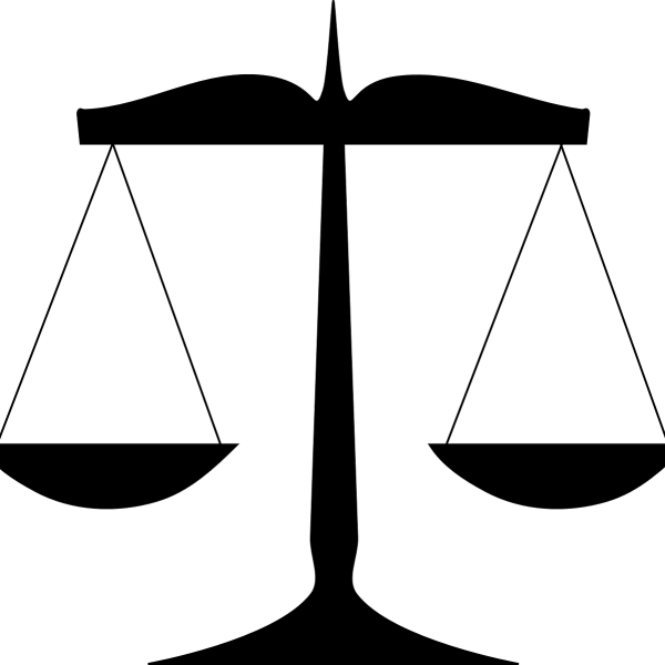 Illustration représentant la balance de la justice parfaitement équilibrée