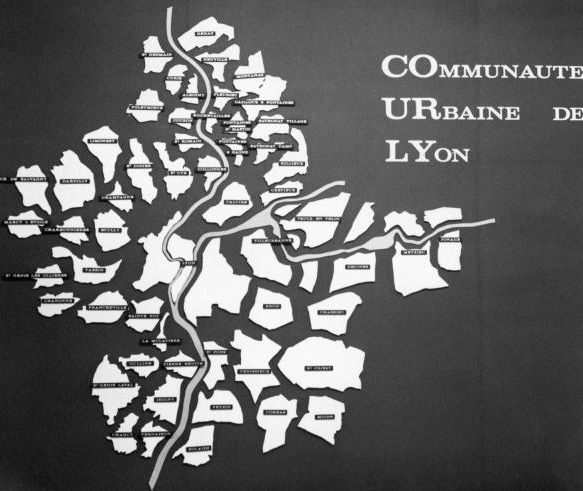 Carte de la Communauté urbaine de Lyon