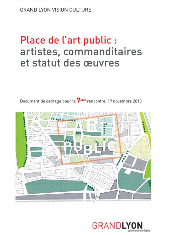 Couverture de l'étude "Place de l'art public : artistes, commanditaires et statut des œuvres"