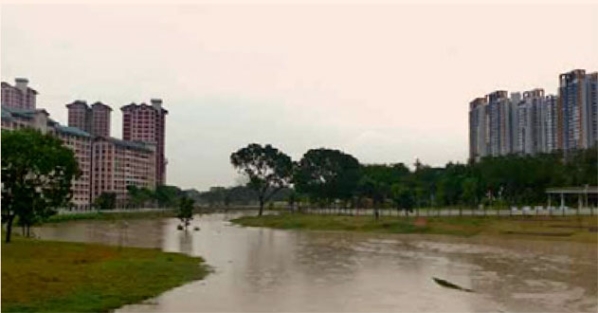 Eaux de pluie dans la ville