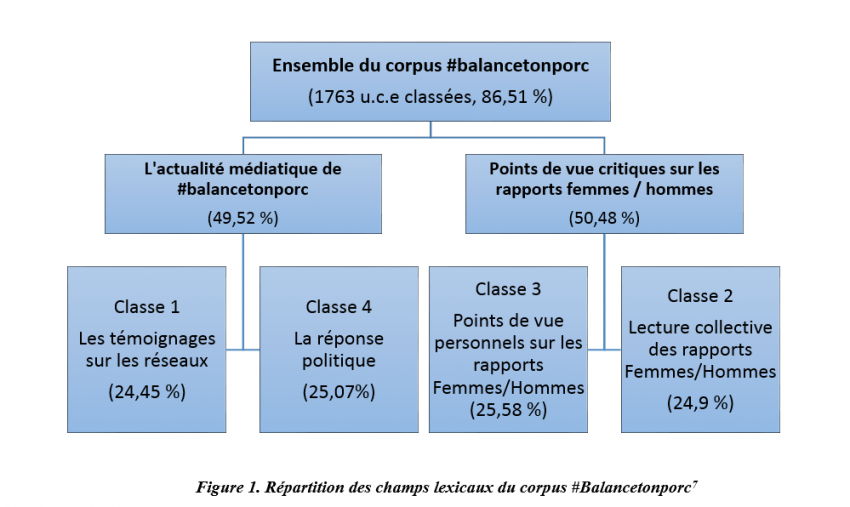 Répartition des champs lexicaux du corpus #Balancetonporc