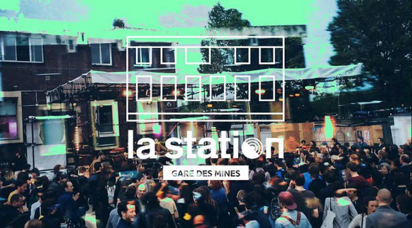 Affiche pour la station Gare des Mines