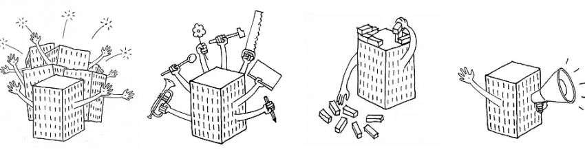 Illustrations d'immeubles réalisant plusieurs projets