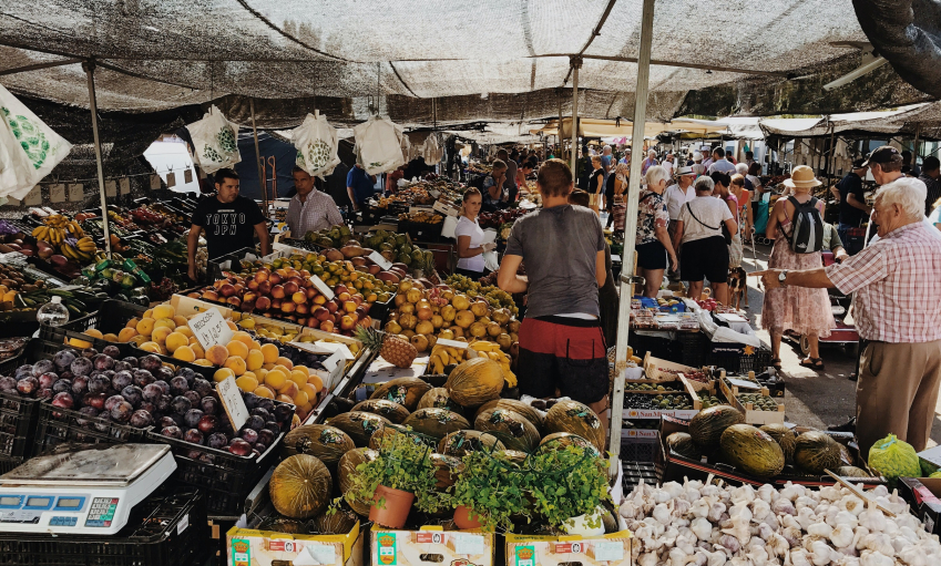 Photographie d'un marché