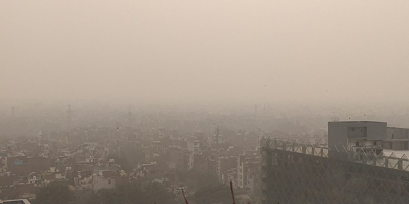 Pollution à Dehli en Inde, en 2019