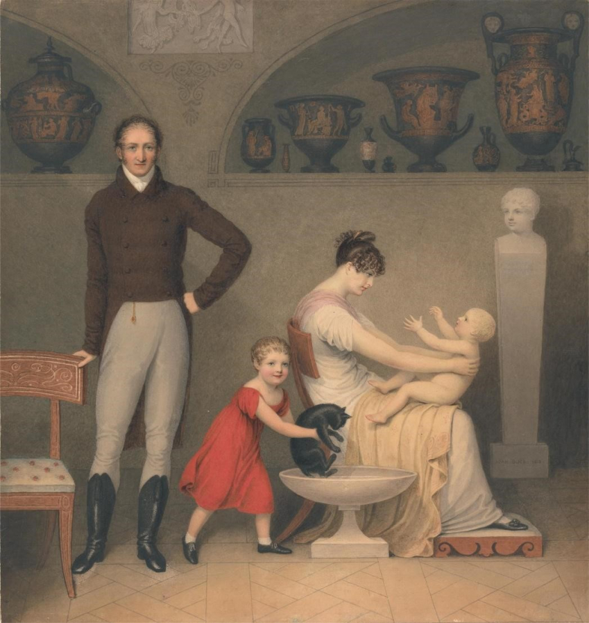Peinture d'une famille