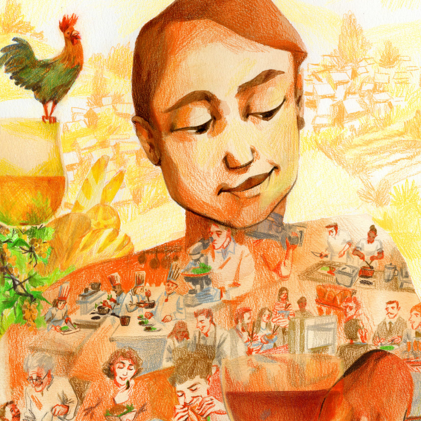 Illustration d'un personnage qui mange
