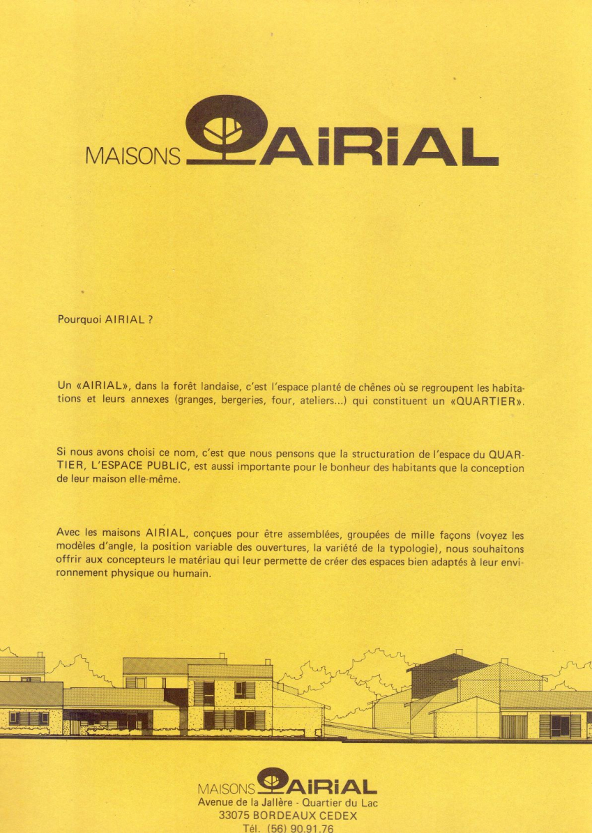 Affiche publicitaire pour les maisons Airial